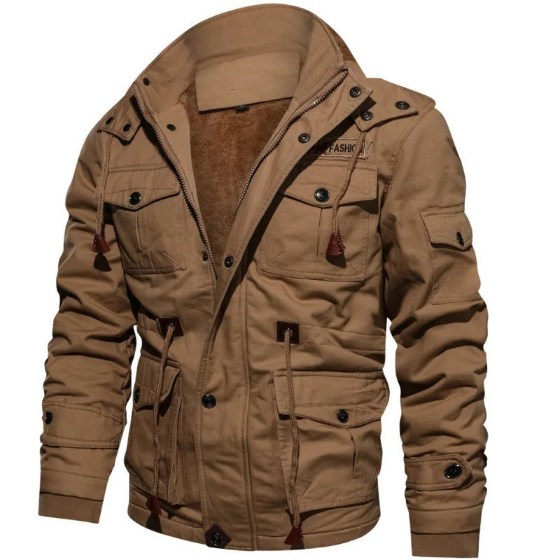 Men's Hooded Bomber Tactical Winter Jacket