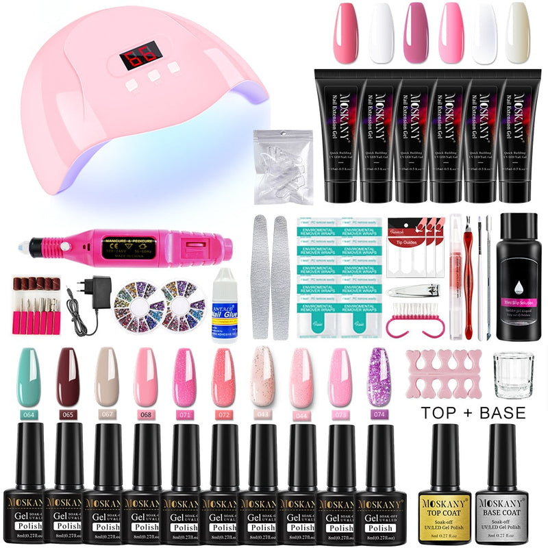 Beauty Nail Set Complete Manicure Kit with Nail Lamp