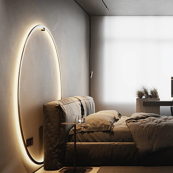 Modern LED Wall Lamps - Round Ring USB Wall Sconce Light Fixture
