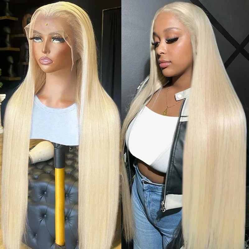 30-34 Inch 613 Honey Blonde HD Lace Front Wig