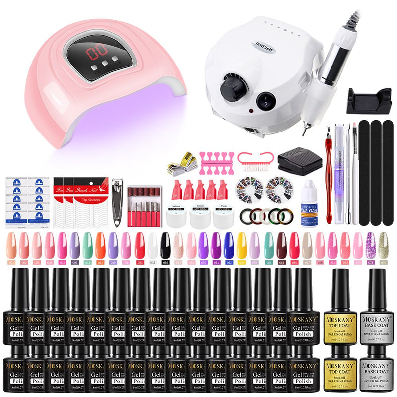 Beauty Nail Set Complete Manicure Kit with Nail Lamp