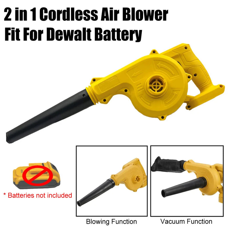2-in-1 Cordless Leaf Blower & Vacuum Compatible with DeWalt 20V Max Battery