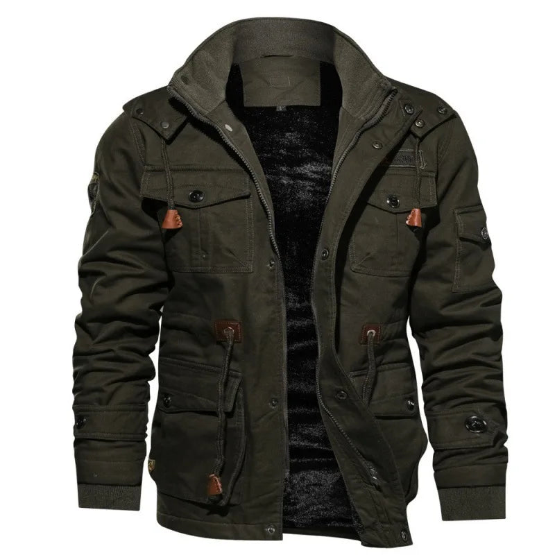 Men's Hooded Bomber Tactical Winter Jacket