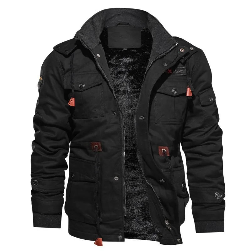 Men's Hooded Bomber Tactical Winter Jacket