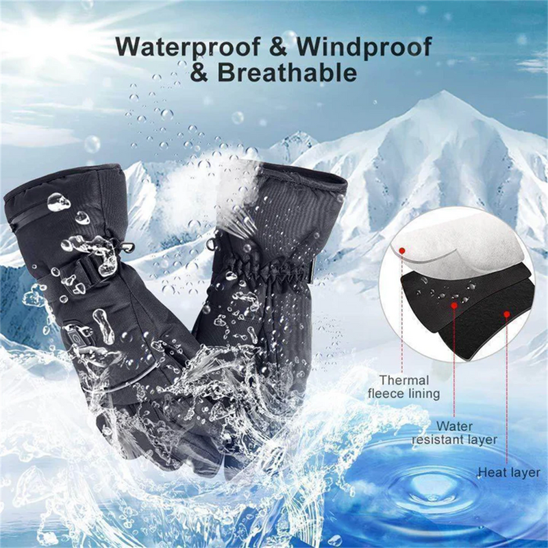 Unisex Electric Heated Waterproof Touchscreen Winter Gloves