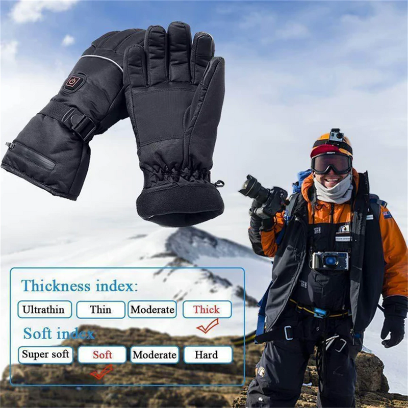 Unisex Electric Heated Waterproof Touchscreen Winter Gloves