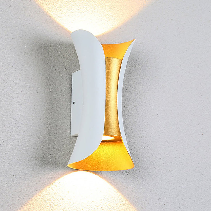 Curved LED Up and Down Lighting Waterproof Powered Outdoor LED Light