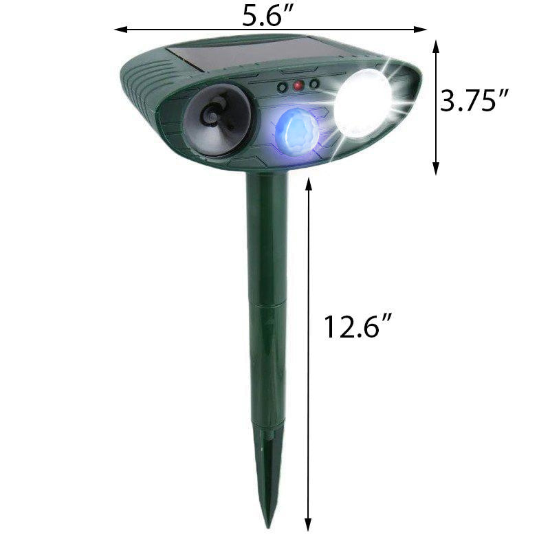 Cat Outdoor Ultrasonic Repeller | PACK of 6 | Solar Powered Ultrasonic Animal & Pest Repellant