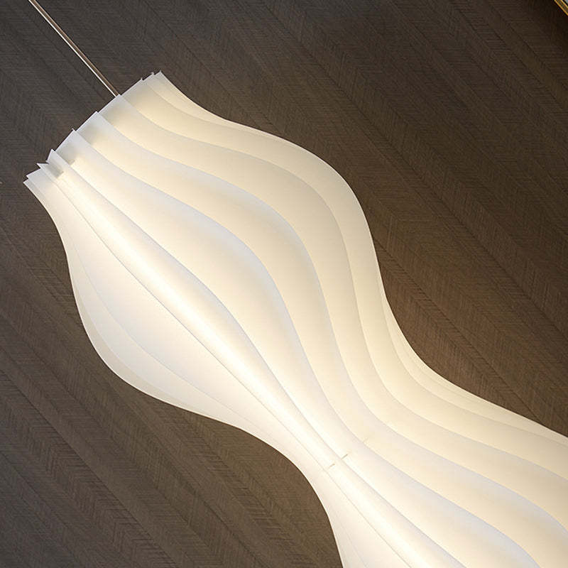 Artistic Pleated Acrylic Floor Lamp White
