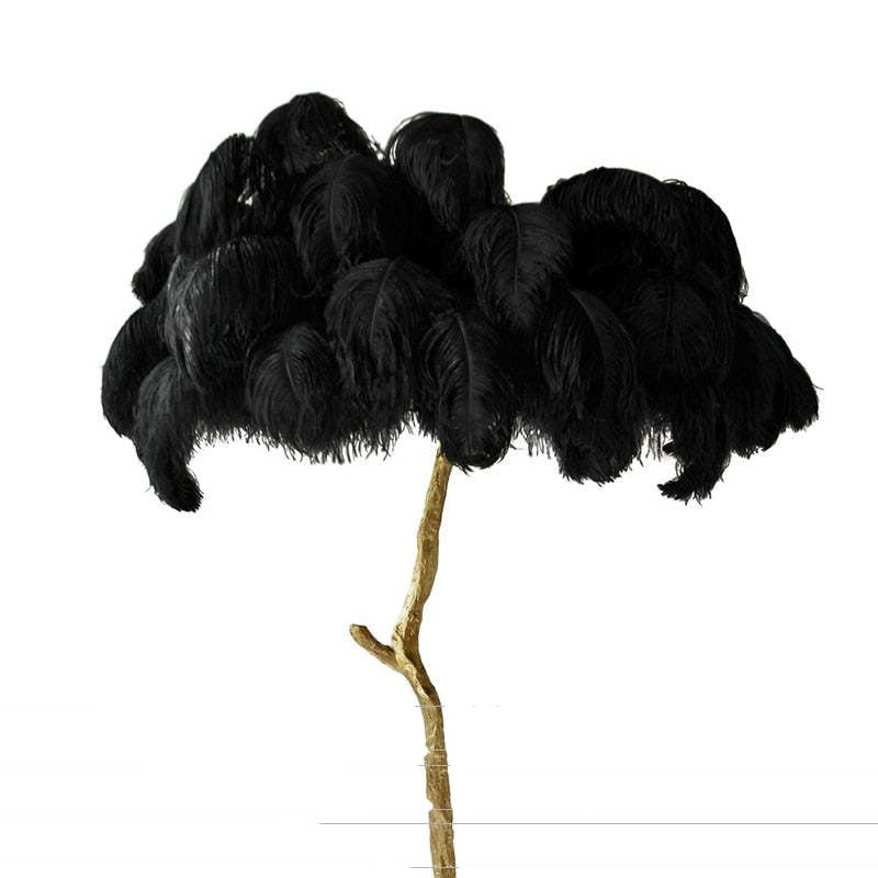 Scandinavian Luxury Unique Ostrich Feather Floor Lamp/Table Lamp