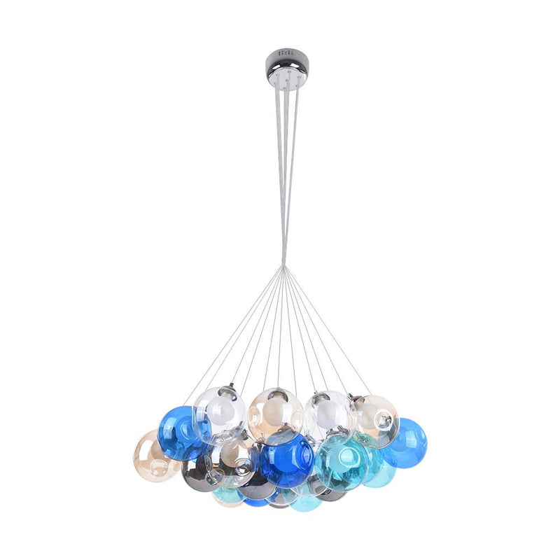 Contemporary Multi-Color Cluster Bubble Chandelier