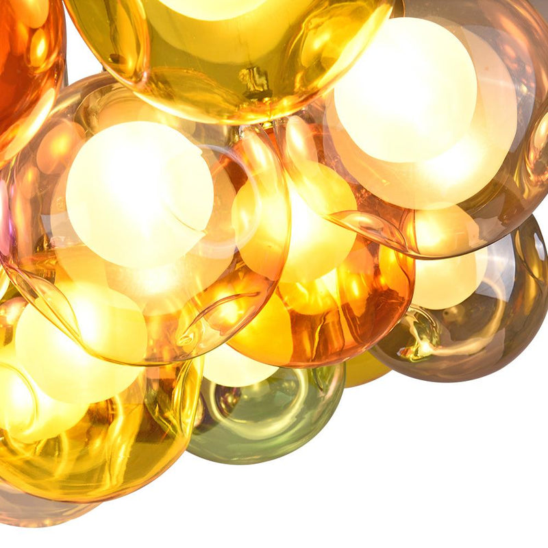 Contemporary Multi-Color Cluster Bubble Chandelier