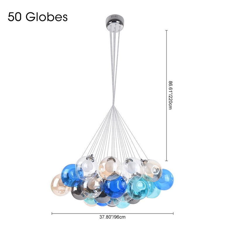 Contemporary Multi-Color Cluster Bubble Chandelier