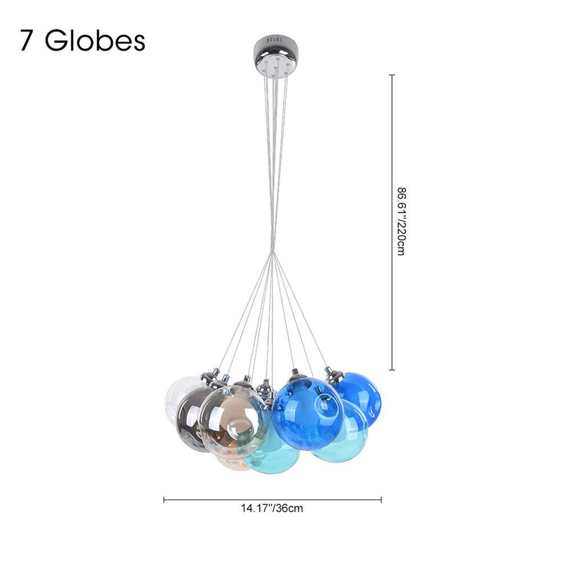 Contemporary Multi-Color Cluster Bubble Chandelier