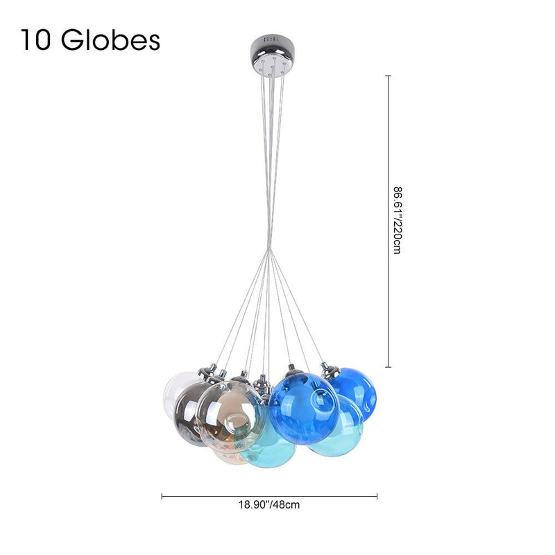 Contemporary Multi-Color Cluster Bubble Chandelier