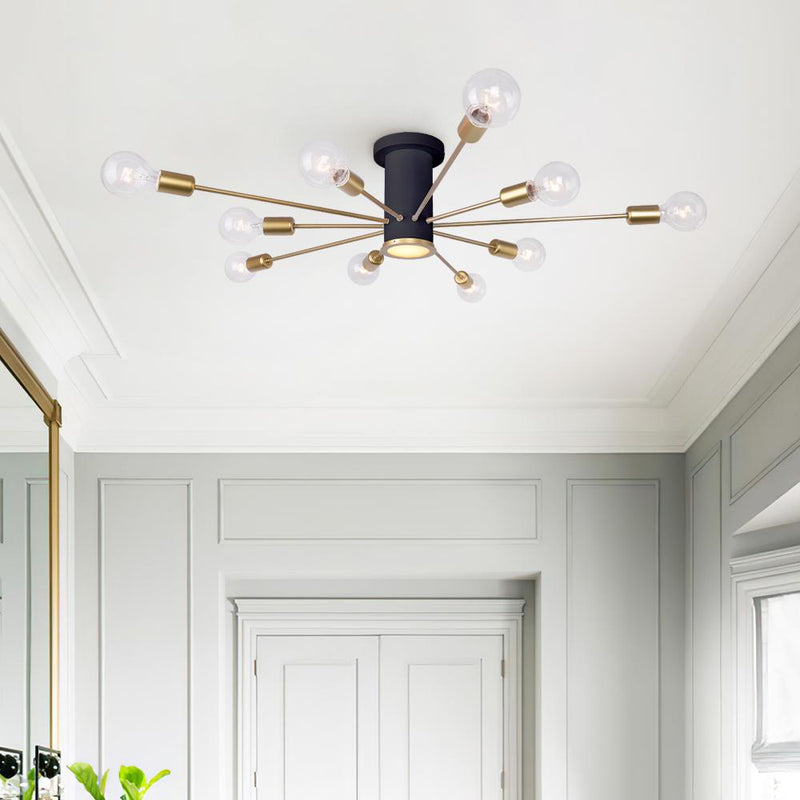 Mid Century Semi Flush Mount Sputnik Light