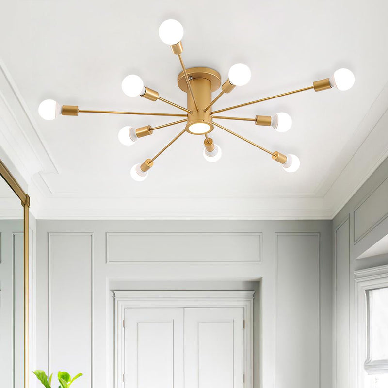 Mid Century Semi Flush Mount Sputnik Light
