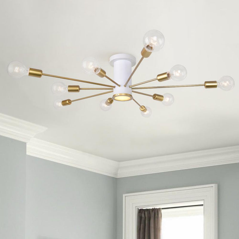 Mid Century Semi Flush Mount Sputnik Light