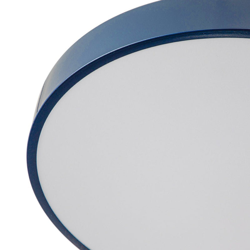 Contemporary Minimalist LED Drum Semi Flush Mount