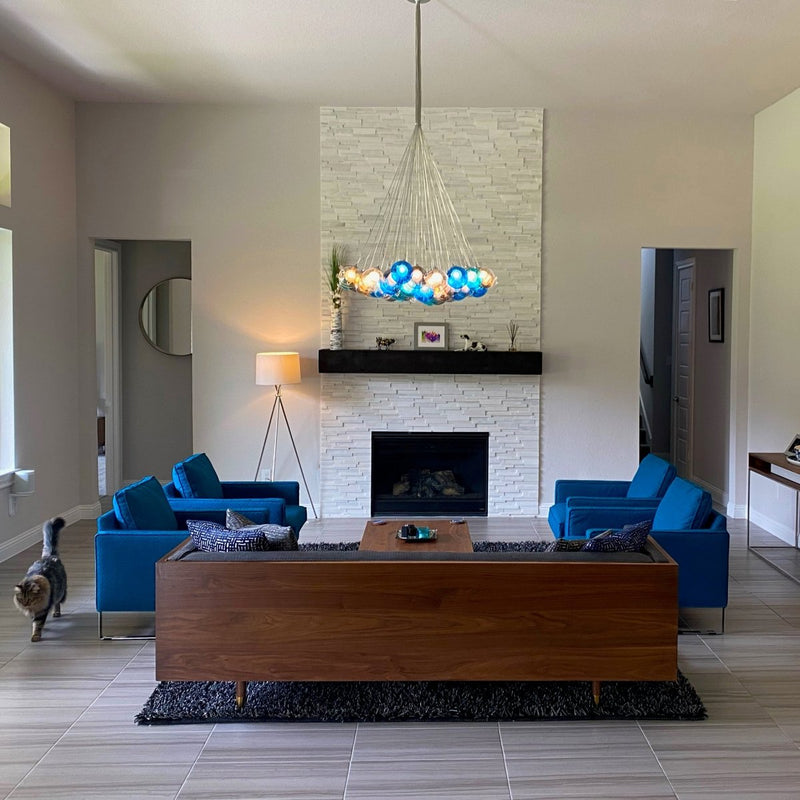 Contemporary Multi-Color Cluster Bubble Chandelier