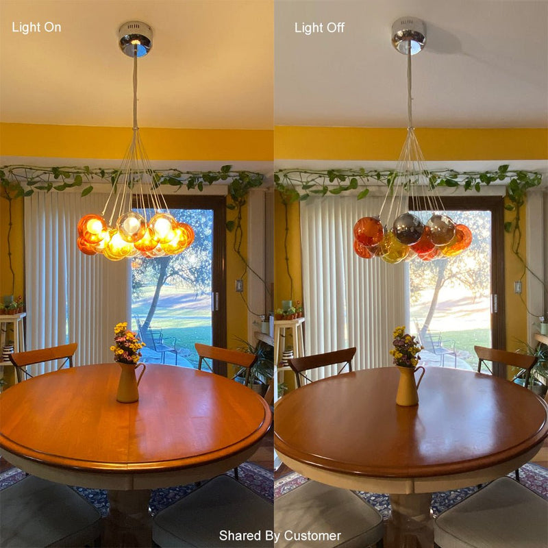 Contemporary Multi-Color Cluster Bubble Chandelier