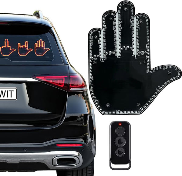 Hand Gesture LED Sign for Car Illuminated Display for Communication