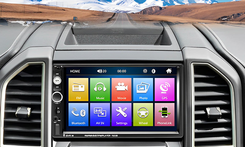 Double Din Car Stereo With Navigation Bluetooth And Backup Camera