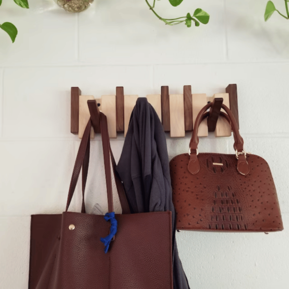 Handmade Wooden Coat Rack Stylish & Functional Wall Hook