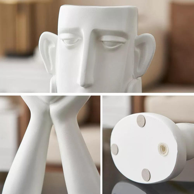 Pflanzgefäß-Skulpturentrio „Emotional Faces“ 