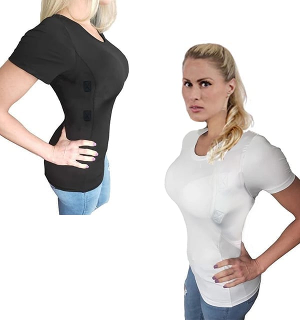Unisex Concealed Carry Leather Holster T-Shirt