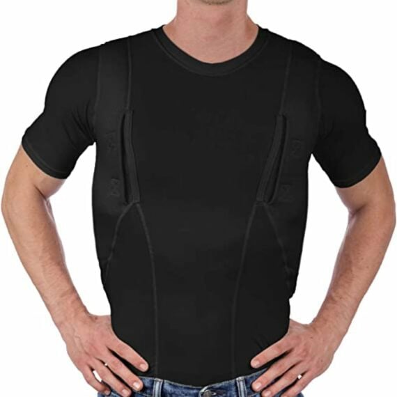 Unisex Concealed Carry Leather Holster T-Shirt