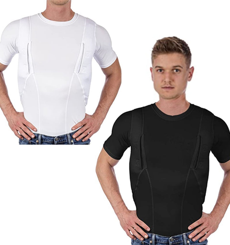 Unisex Concealed Carry Leather Holster T-Shirt