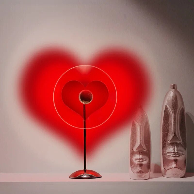 LED Love Heart Shape Projector Light | Romantic LED Rainbow Atmosphere Light Night Light