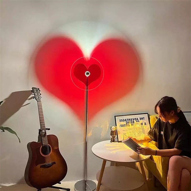 LED Love Heart Shape Projector Light | Romantic LED Rainbow Atmosphere Light Night Light