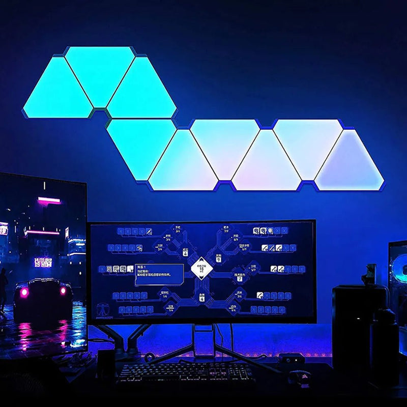 LED Triangular Quantum Lamp | Triangle Wall Light