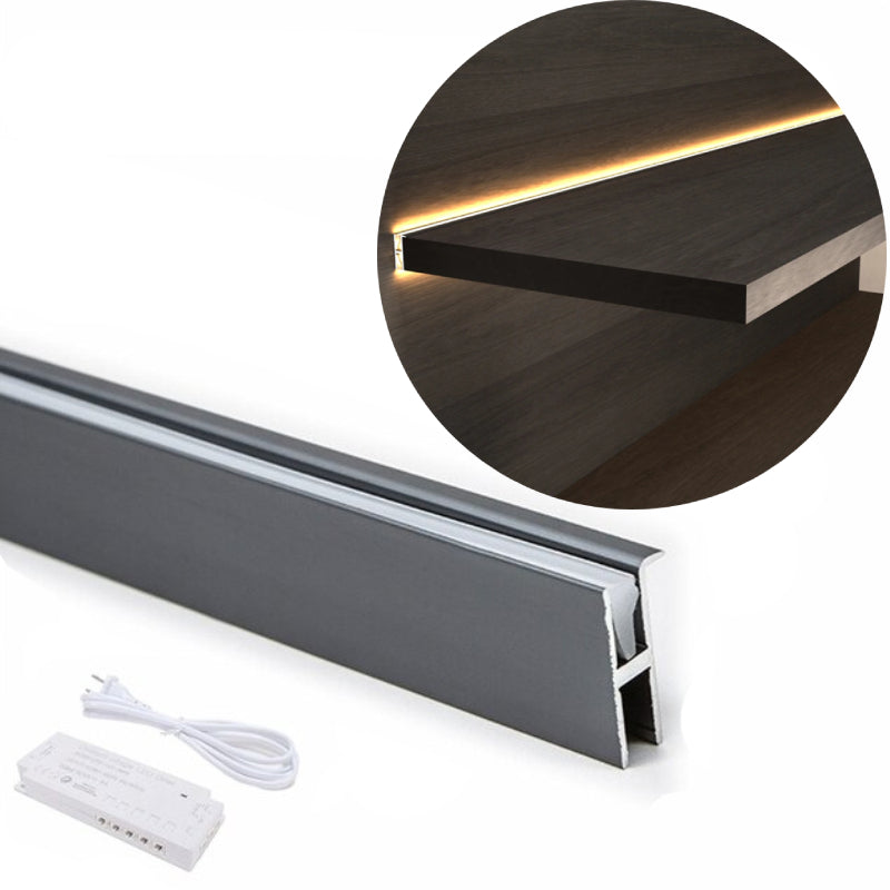 Ultra-Thin Aluminum LED Cabinet Light Bar – Sleek & Hidden Under-Shelf Lighting Kit
