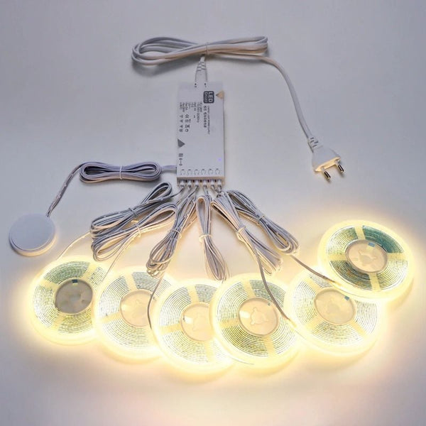 Dimmable & Touch Sensor Under Cabinet Lights – COB Thin LED Lights (6-Pack)