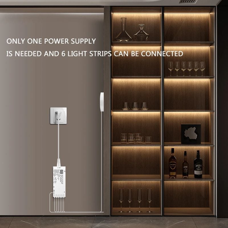 Dimmable & Touch Sensor Under Cabinet Lights – COB Thin LED Lights (6-Pack)