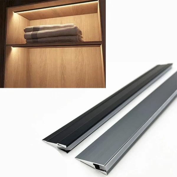 Ultra-Thin LED Under Cabinet Lighting Strips – Aluminum Profile Oblique Beam Surface Mounted Hard Bar Lights