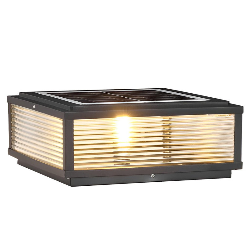 Contemporary Outdoor Waterproof Post Solar Fence Pillar Deck Post Light