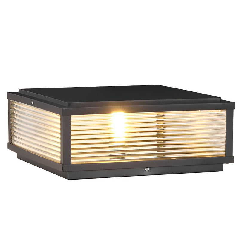 Contemporary Outdoor Waterproof Post Solar Fence Pillar Deck Post Light