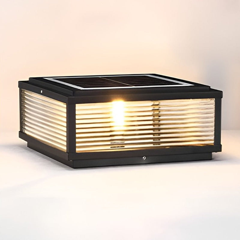 Contemporary Outdoor Waterproof Post Solar Fence Pillar Deck Post Light