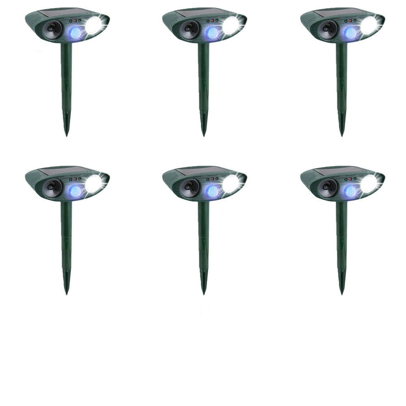 Cat Outdoor Ultrasonic Repeller | PACK of 6 | Solar Powered Ultrasonic Animal & Pest Repellant