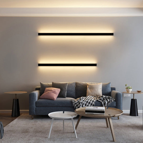 Minimalist Linear Wall Lamp with LED Atmosphere Lighting