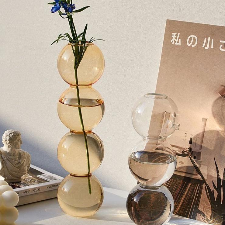Modern Crystal Glass Bubble Vase
