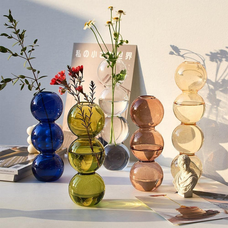 Modern Crystal Glass Bubble Vase