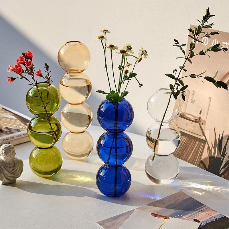 Modern Crystal Glass Bubble Vase