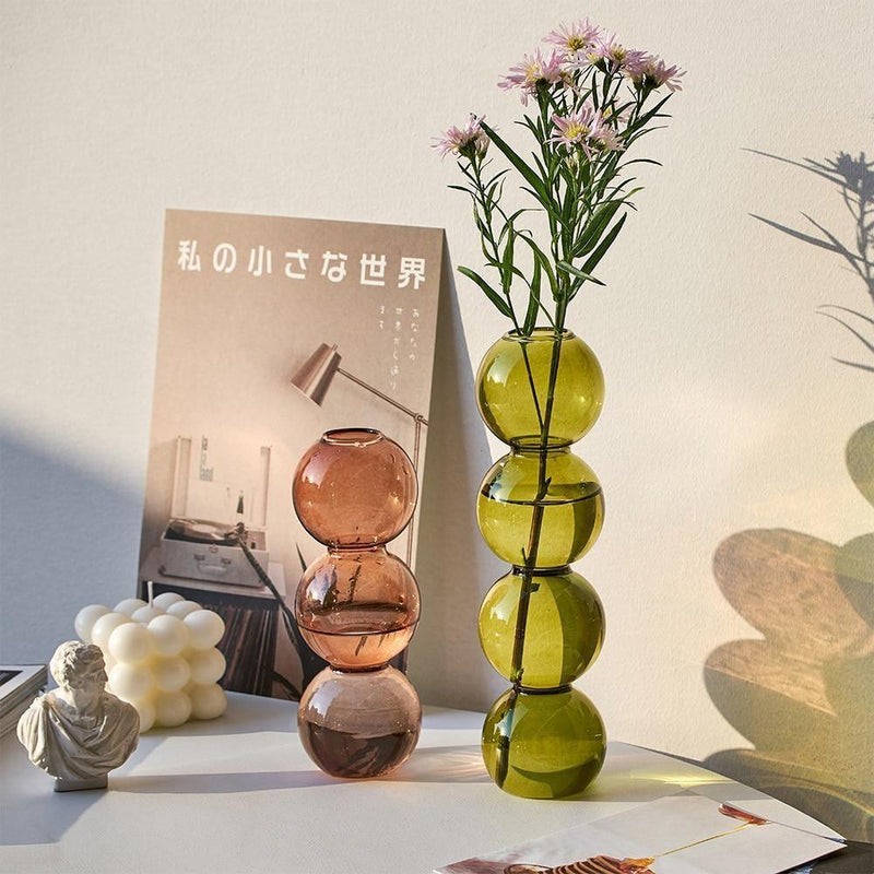 Modern Crystal Glass Bubble Vase