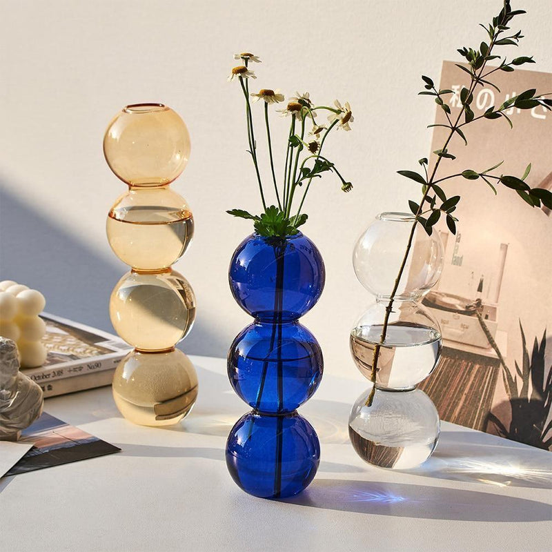Modern Crystal Glass Bubble Vase
