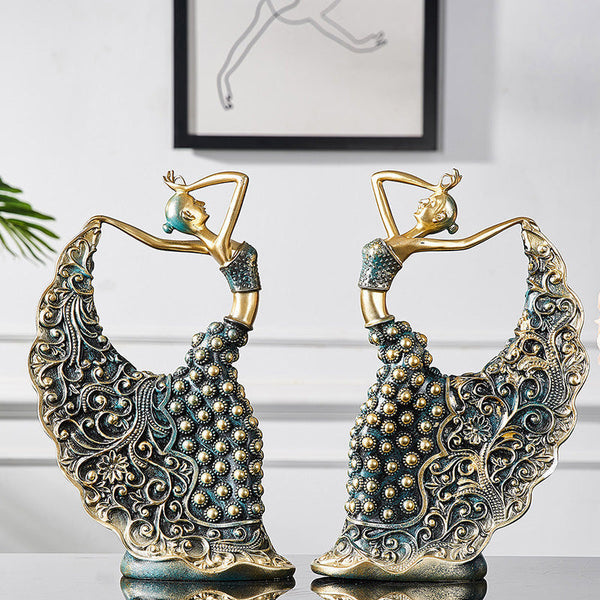 Peacock Dancer Figurines